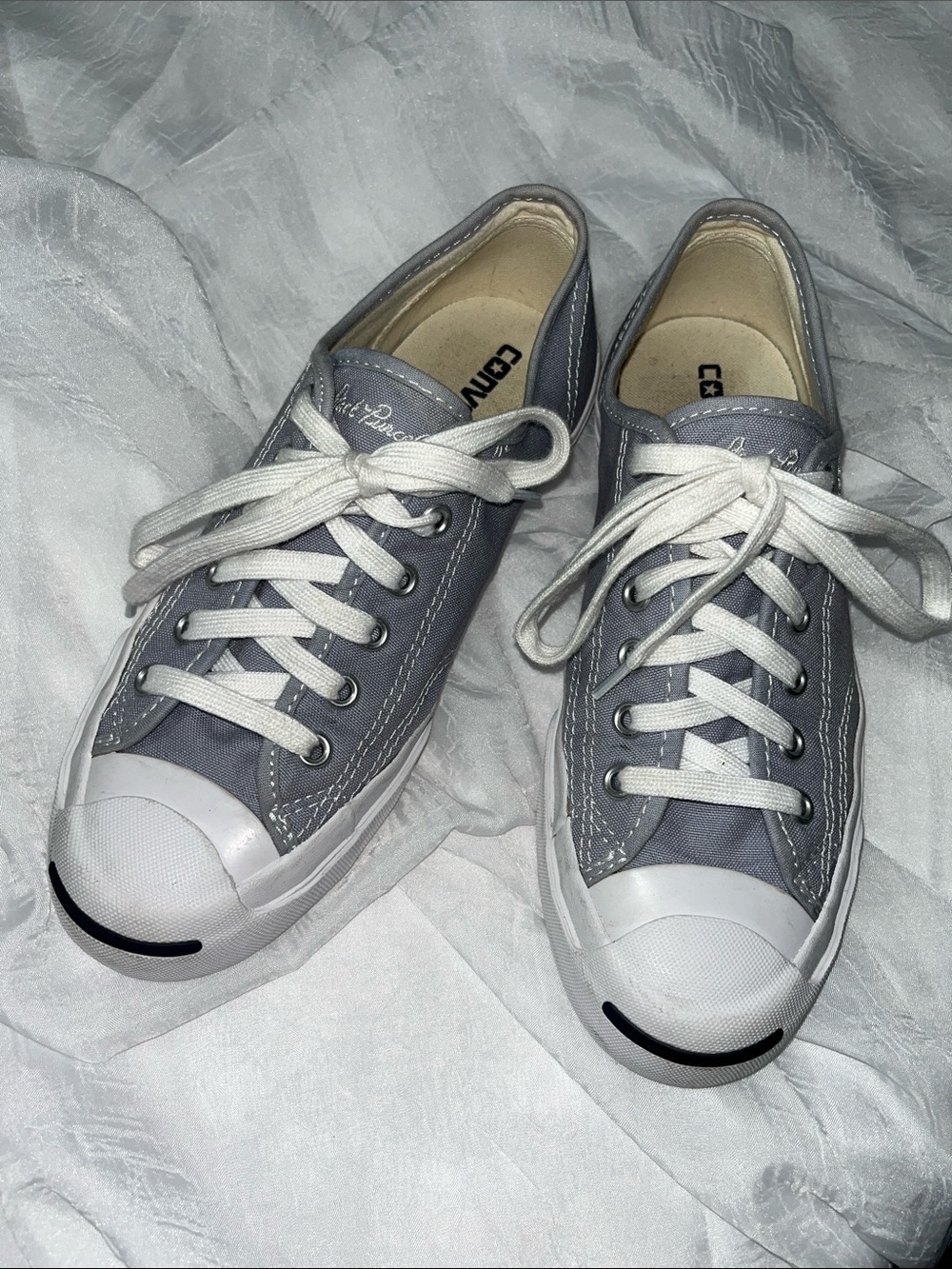 Converse Low-Top Canvas Sneakers - Gray & White